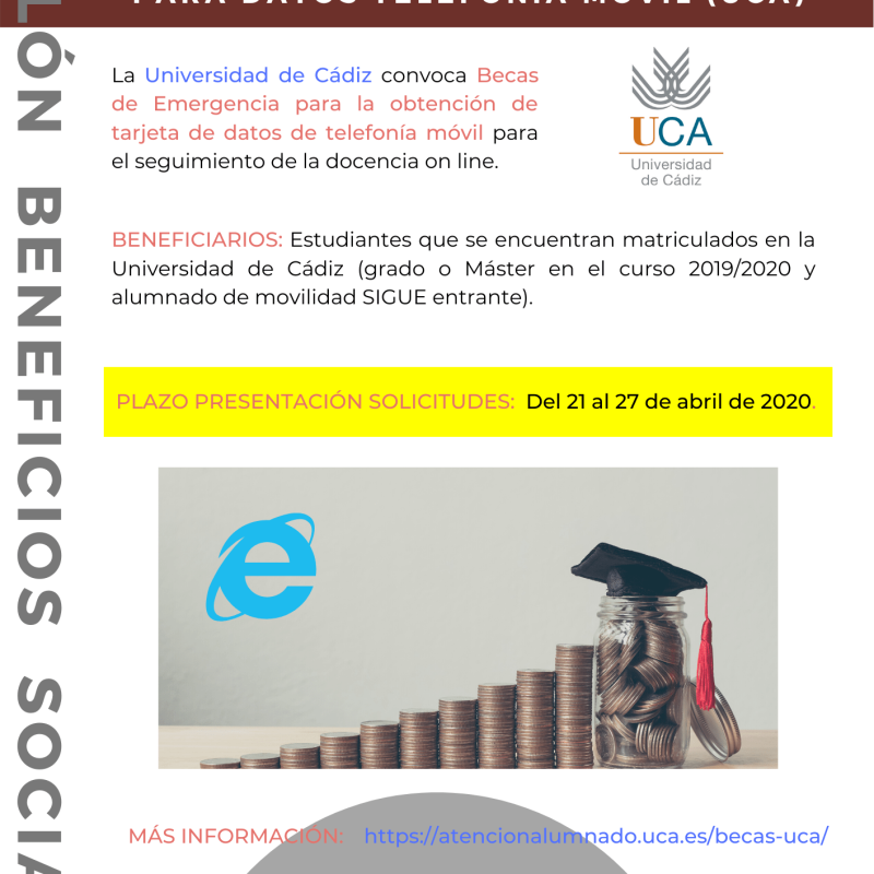 Imagen de Becas uca datos telefónía móvil