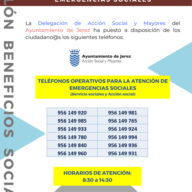 Imagen de Teléfonos atención emergenciasa sociales (ayto. jerez)
