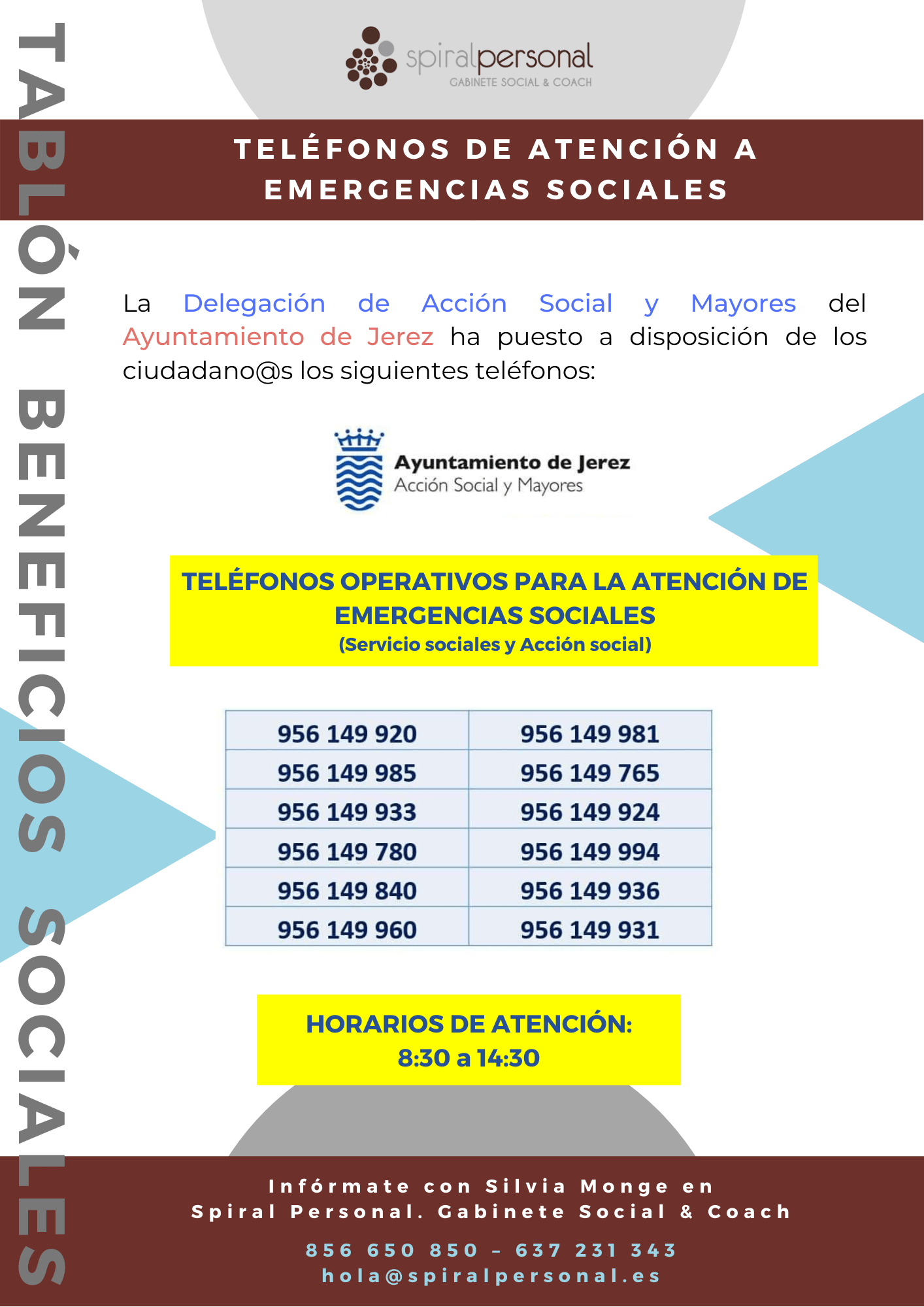 Imagen de Teléfonos atención emergenciasa sociales (ayto. jerez)